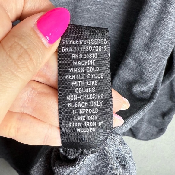 Alyx Women’s Charcoal Gray 3/4 Sleeve Basic Top size XL - Picture 5 of 10